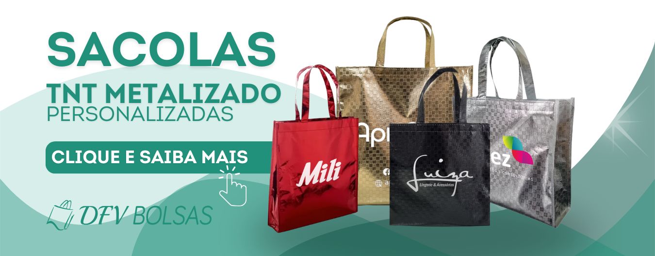 Sacolas TNT Metalizado